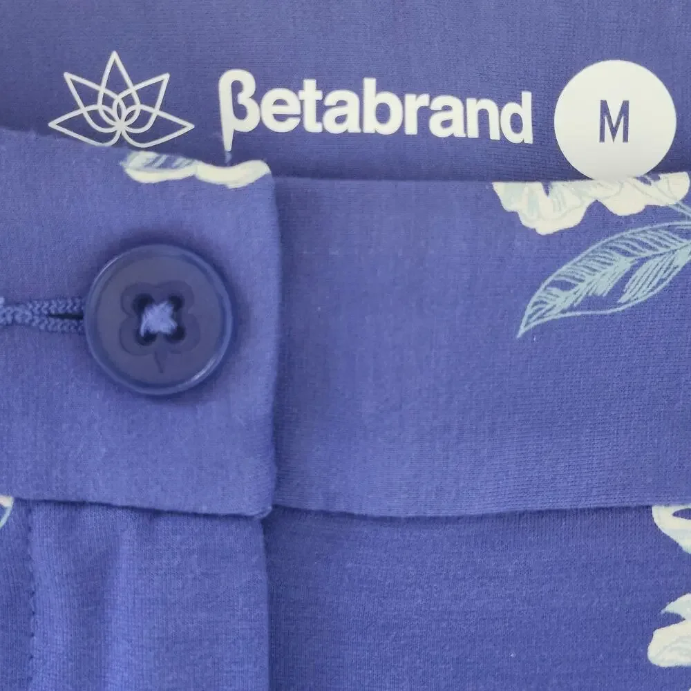 Betabrand Dress/Yoga Pants Blue with Flower Print Size Medium - Picture 3 of 10